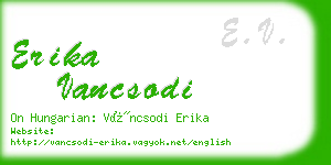 erika vancsodi business card